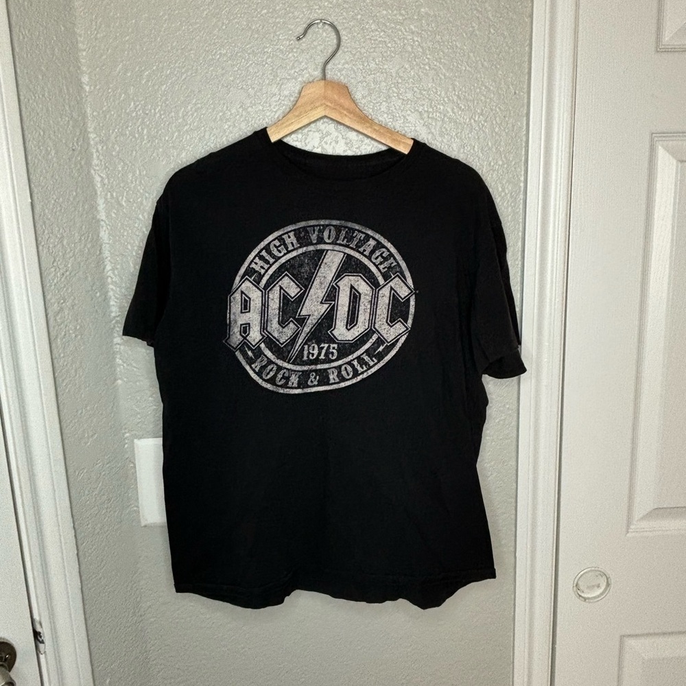 AC/DC High Voltage 1975 100% Cotton Graphic Shirt Music Festival Casual Rock